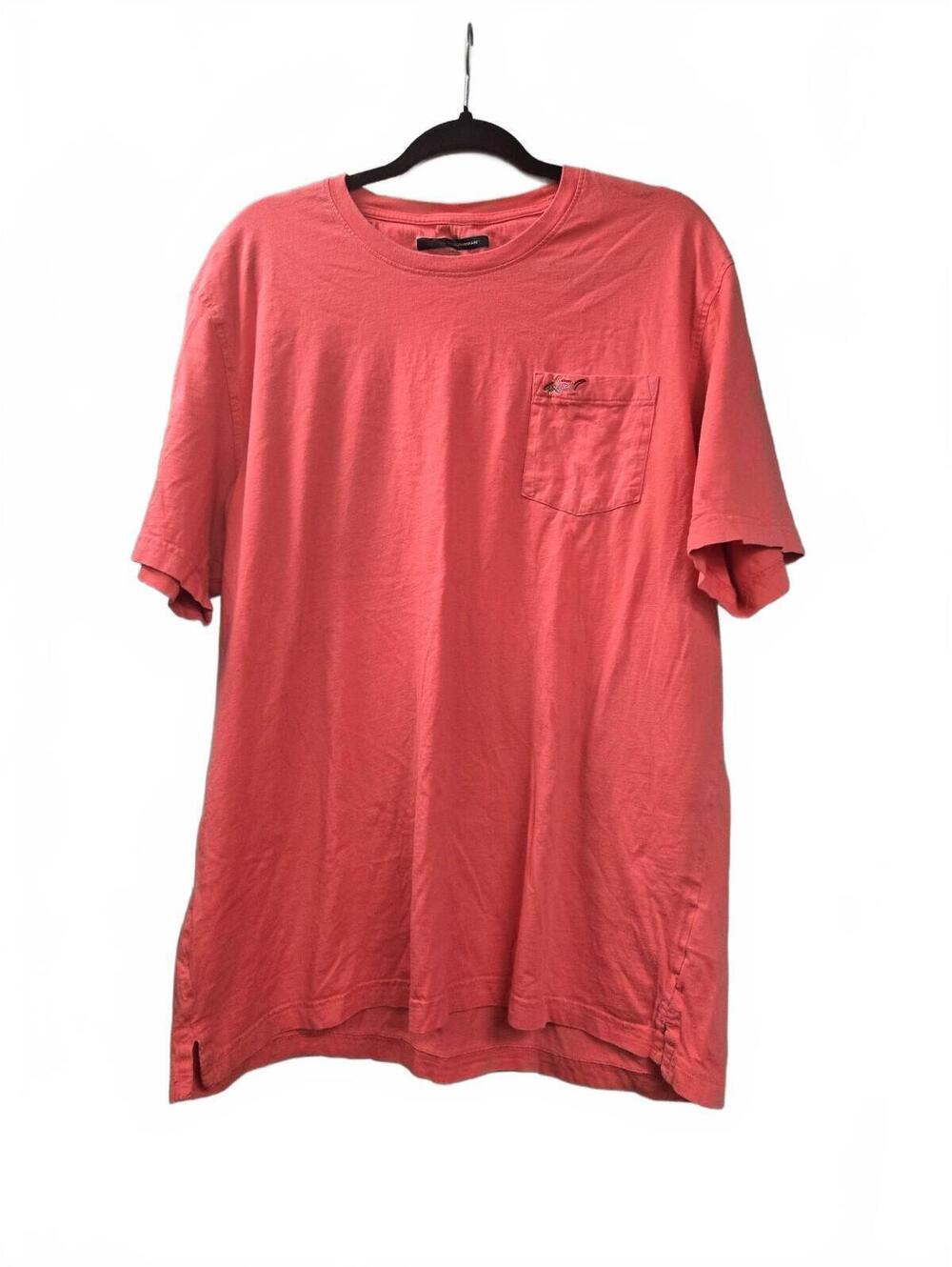 Greg Norman Coral Pink Short Sleeve Pocket T-Shirt